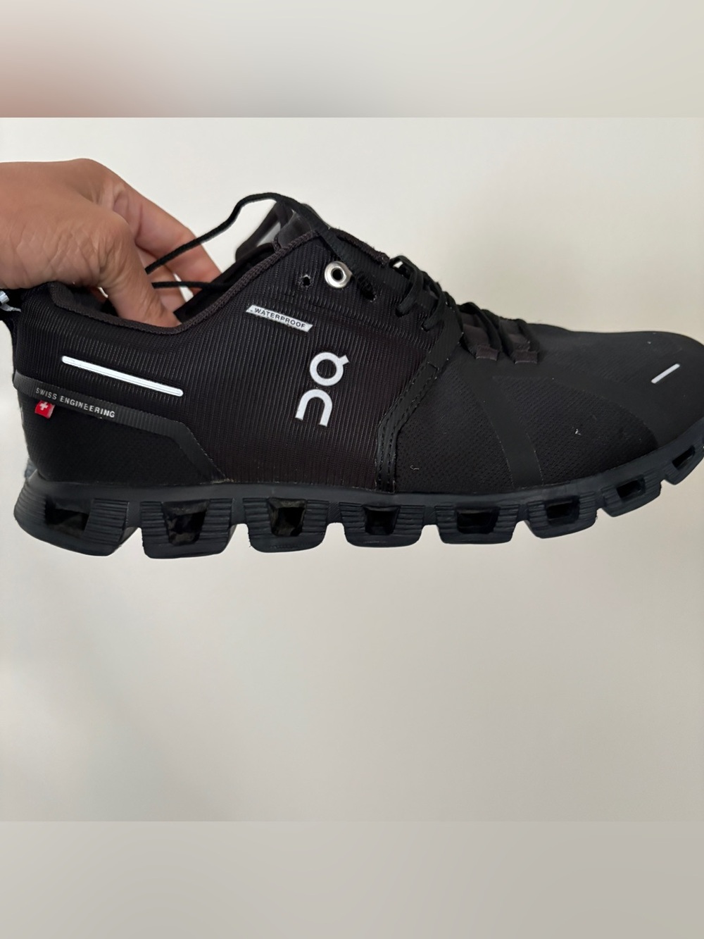 On Cloud 5 Waterproof Sneakers (All Black) women’s 10.5